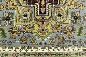 Light Gray Geometric 8X10 Heriz Serapi Oriental Rug