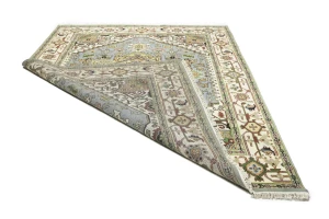 Light Gray Geometric 8X10 Heriz Serapi Oriental Rug