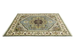 Light Gray Geometric 8X10 Heriz Serapi Oriental Rug