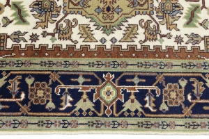 Cream Geometric 8X10 Heriz Serapi Oriental Rug