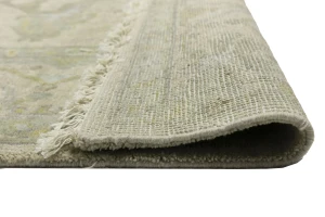 Beige Floral 8X10 Oushak Oriental Rug