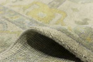 Beige Floral 8X10 Oushak Oriental Rug