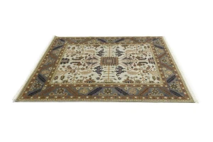 Cream Floral 8X10 Indo-Mahal Oriental Rug