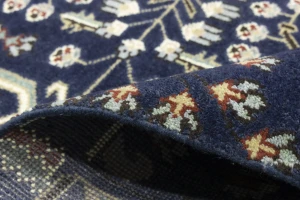 Dark Navy Floral Tribal 8X10 Oriental Rug