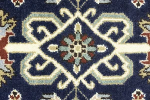 Dark Navy Floral Tribal 8X10 Oriental Rug
