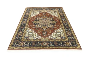 Rust Floral 8X10 Heriz Serapi Oriental Rug