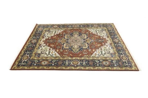 Rust Floral 8X10 Heriz Serapi Oriental Rug