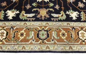 Dark Purple-navy Floral 8X10 Indo-Mahal Oriental Rug