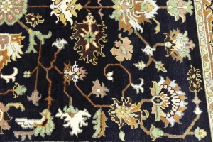 Dark Purple-navy Floral 8X10 Indo-Mahal Oriental Rug