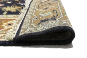 Dark Purple-navy Floral 8X10 Indo-Mahal Oriental Rug