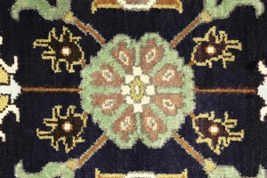 Dark Purple-navy Floral 8X10 Indo-Mahal Oriental Rug