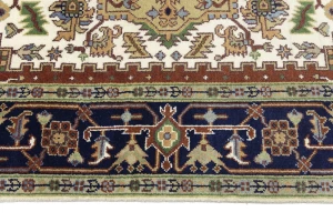 Cream Floral 8X10 Heriz Serapi Oriental Rug
