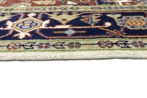 Cream Floral 8X10 Heriz Serapi Oriental Rug