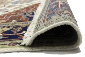 Cream Floral 8X10 Heriz Serapi Oriental Rug