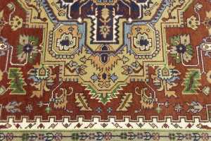 Rusty Red Geometric 8X10 Heriz Serapi Oriental Rug
