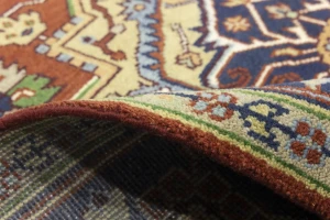 Rusty Red Geometric 8X10 Heriz Serapi Oriental Rug