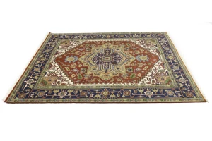 Rusty Red Geometric 8X10 Heriz Serapi Oriental Rug