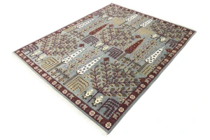 Light Gray Floral 8X10 Tree of Life Chobi Oriental Rug