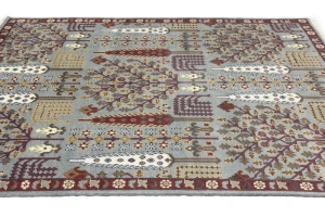 Light Gray Floral 8X10 Tree of Life Chobi Oriental Rug