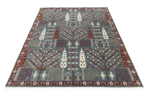 Gray Floral 8X10 Tree of Life Chobi Oriental Rug