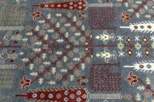 Gray Floral 8X10 Tree of Life Chobi Oriental Rug