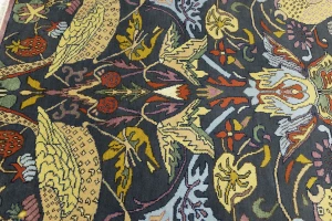 Dark Gray Pictorial Tribal 8'8X11'5 Chobi Oriental Rug