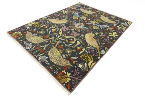 Dark Gray Pictorial Tribal 8'8X11'5 Chobi Oriental Rug