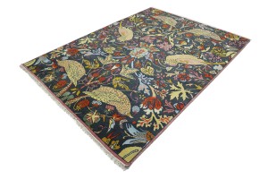 Dark Gray Pictorial Tribal 8'8X11'5 Chobi Oriental Rug