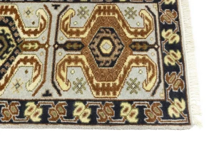 Light Gray Geometric 3X6 Heriz Serapi Oriental Rug