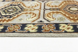 Light Gray Geometric 3X6 Heriz Serapi Oriental Rug