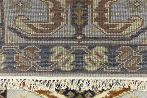 Light Gray Geometric 3X6 Heriz Serapi Oriental Rug