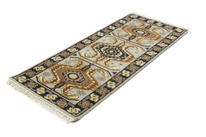Light Gray Geometric 3X6 Heriz Serapi Oriental Rug