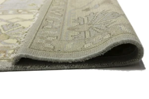 Pastel Gray Floral 10X14 Oushak Oriental Rug