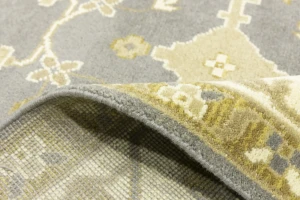 Taupe Floral 10X14 Oushak Oriental Rug