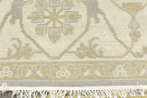 Taupe Floral 10X14 Oushak Oriental Rug