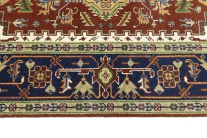 Rusty Red Geometric 8X10 Heriz Serapi Oriental Rug