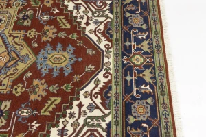 Rusty Red Geometric 8X10 Heriz Serapi Oriental Rug