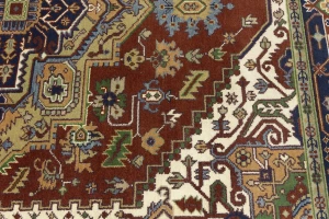 Rusty Red Geometric 8X10 Heriz Serapi Oriental Rug