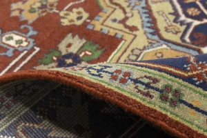 Rusty Red Geometric 8X10 Heriz Serapi Oriental Rug