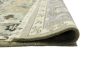 Khaki Floral 8X10 Oushak Chobi Oriental Rug