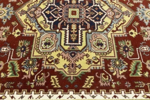 Red Geometric 8X10 Heriz Serapi Oriental Rug