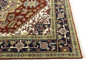 Red Geometric 8X10 Heriz Serapi Oriental Rug