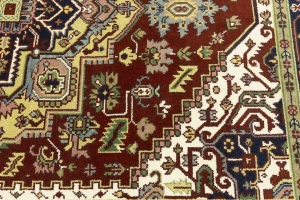 Red Geometric 8X10 Heriz Serapi Oriental Rug