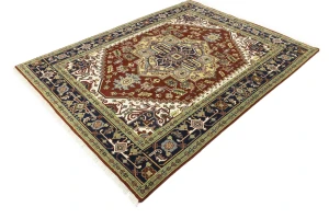 Red Geometric 8X10 Heriz Serapi Oriental Rug