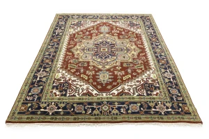 Red Geometric 8X10 Heriz Serapi Oriental Rug