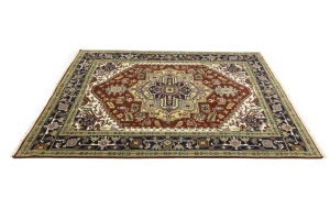 Red Geometric 8X10 Heriz Serapi Oriental Rug
