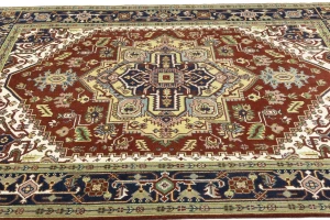 Red Geometric 8X10 Heriz Serapi Oriental Rug