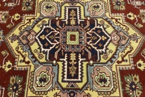 Red Geometric 8X10 Heriz Serapi Oriental Rug