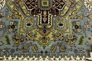 Light Gray Geometric 8X10 Heriz Serapi Oriental Rug
