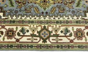 Light Gray Geometric 8X10 Heriz Serapi Oriental Rug
